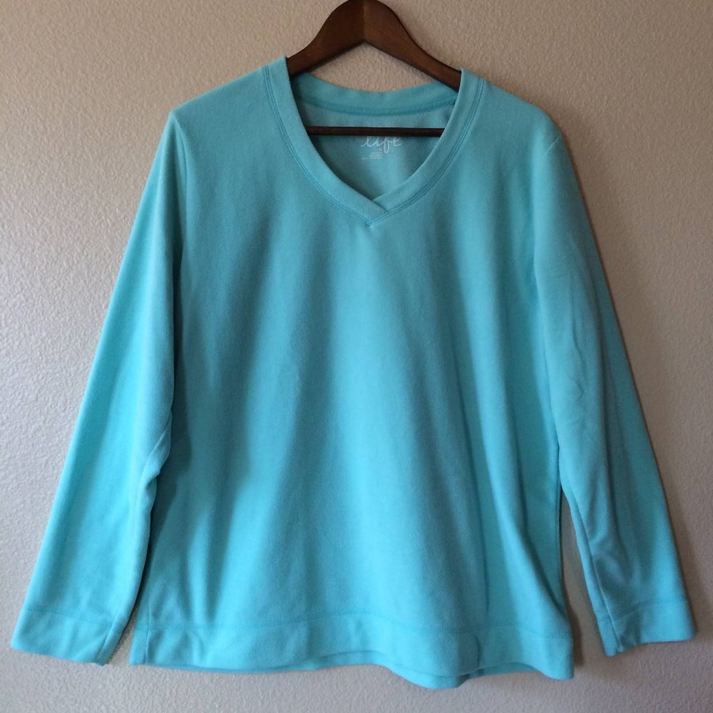 Pajama Pants XL Snowflake Fox Green Fleece Top Pullover Minky Cozy Lot - Picture 2 of 8